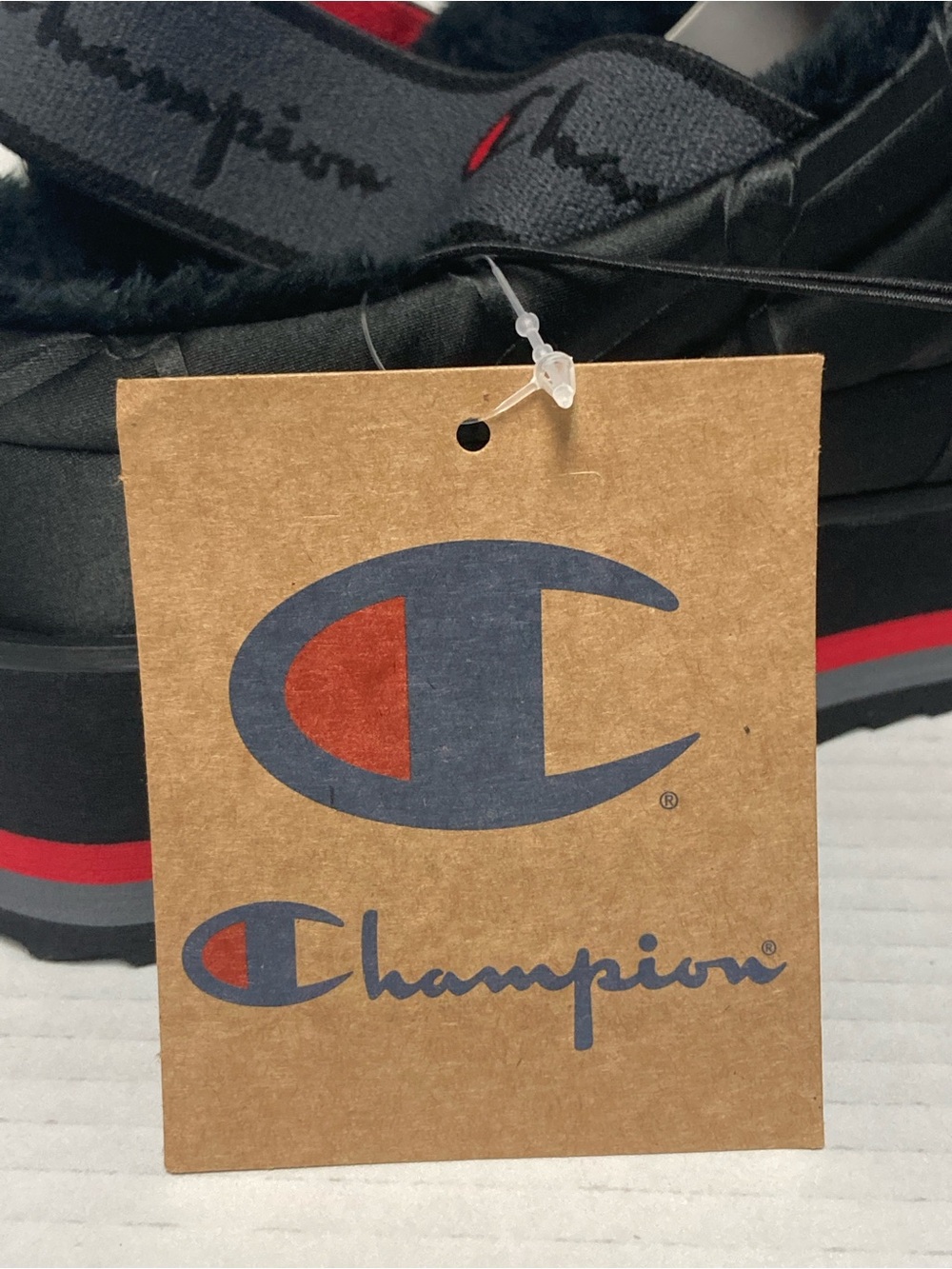 Champion Hot Stuff Platform Slippers Women’s Size 7 Lux Black Slingback - Picture 11 of 13